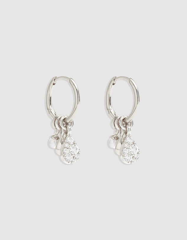 By Charlotte - Ocean Mist Hoops - Silver