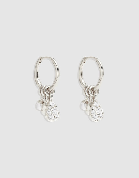 By Charlotte - Ocean Mist Hoops - Silver
