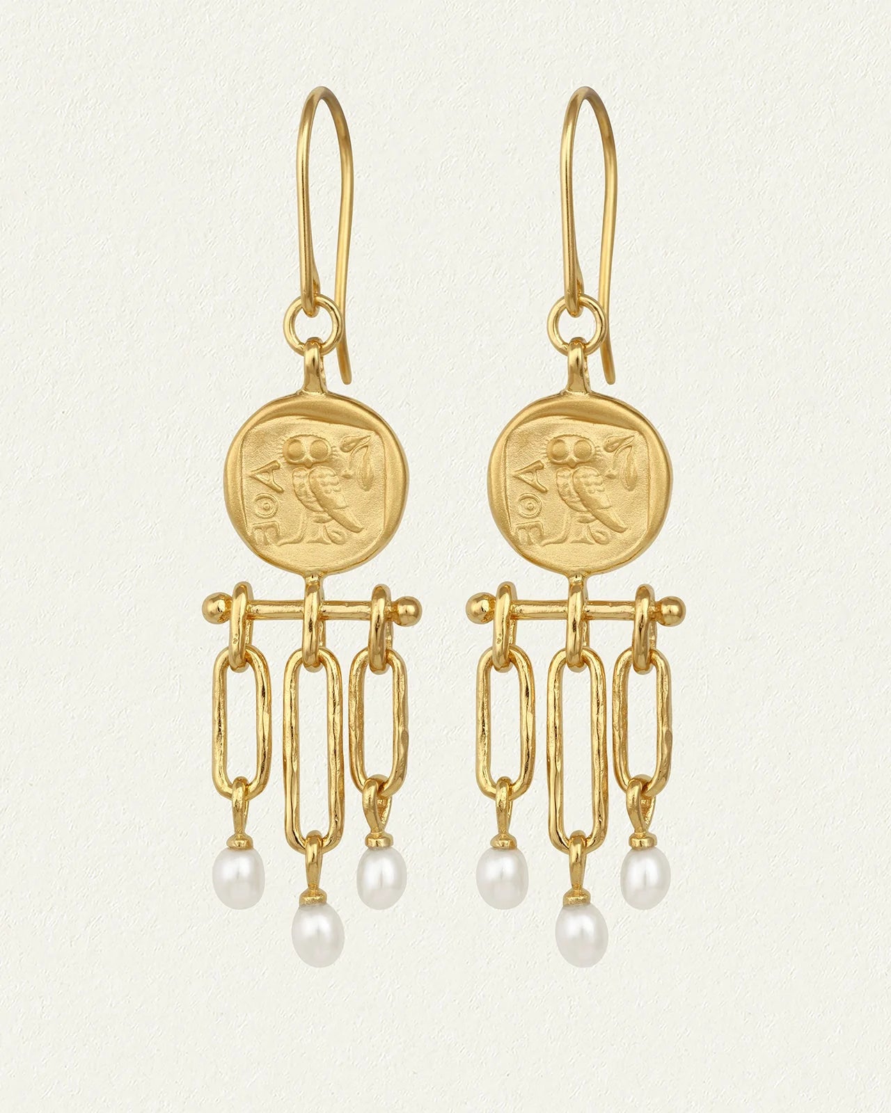Temple Of The Sun - Palas Chandelier Earrings - Gold
