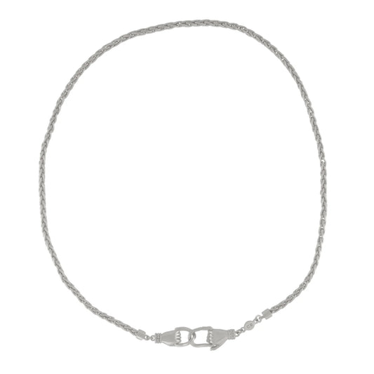 Cleopatra’s Bling - Handmade Snake Chain Necklace - Silver