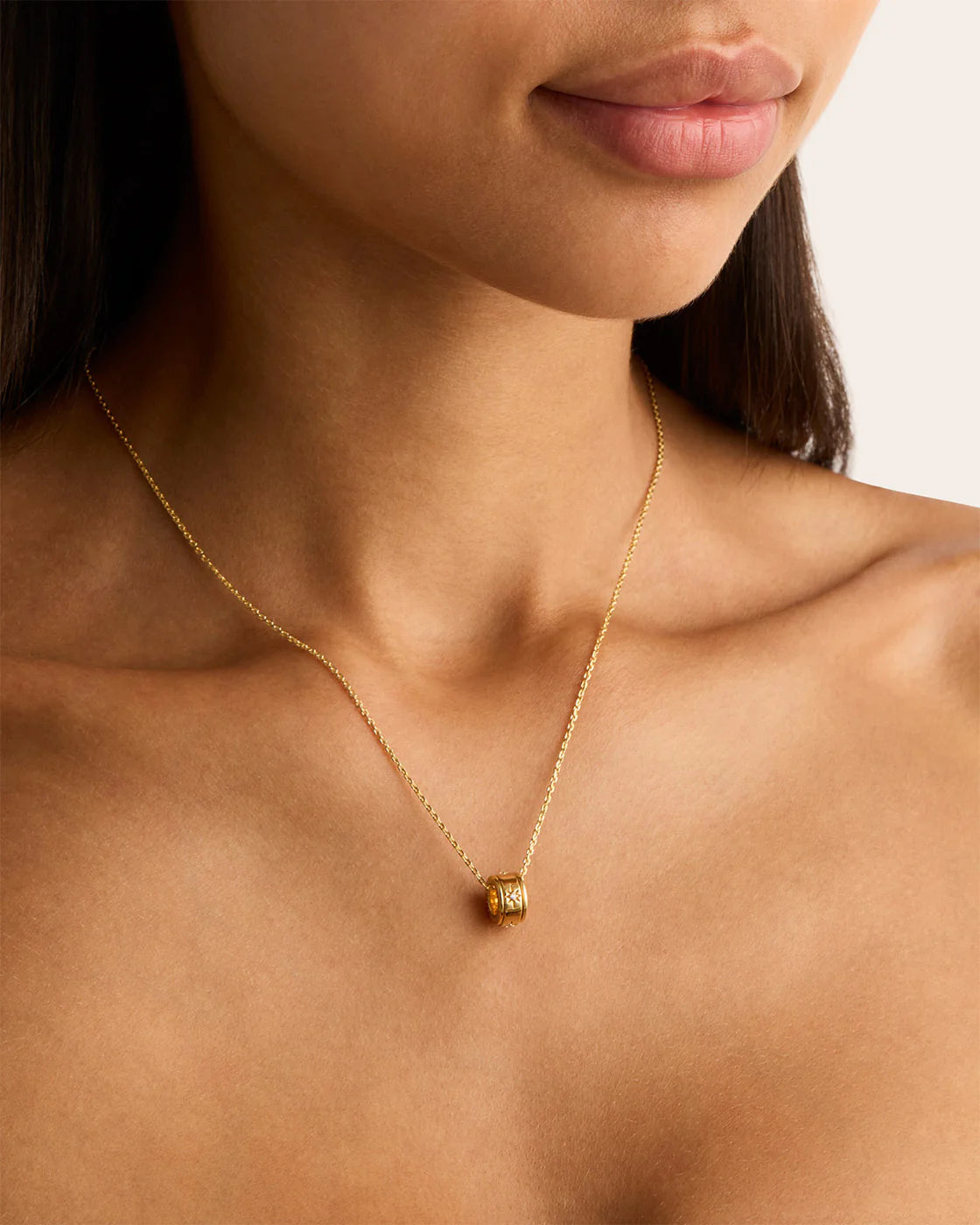 By Charlotte - I Am Loved Spinning Meditation Necklace - Gold