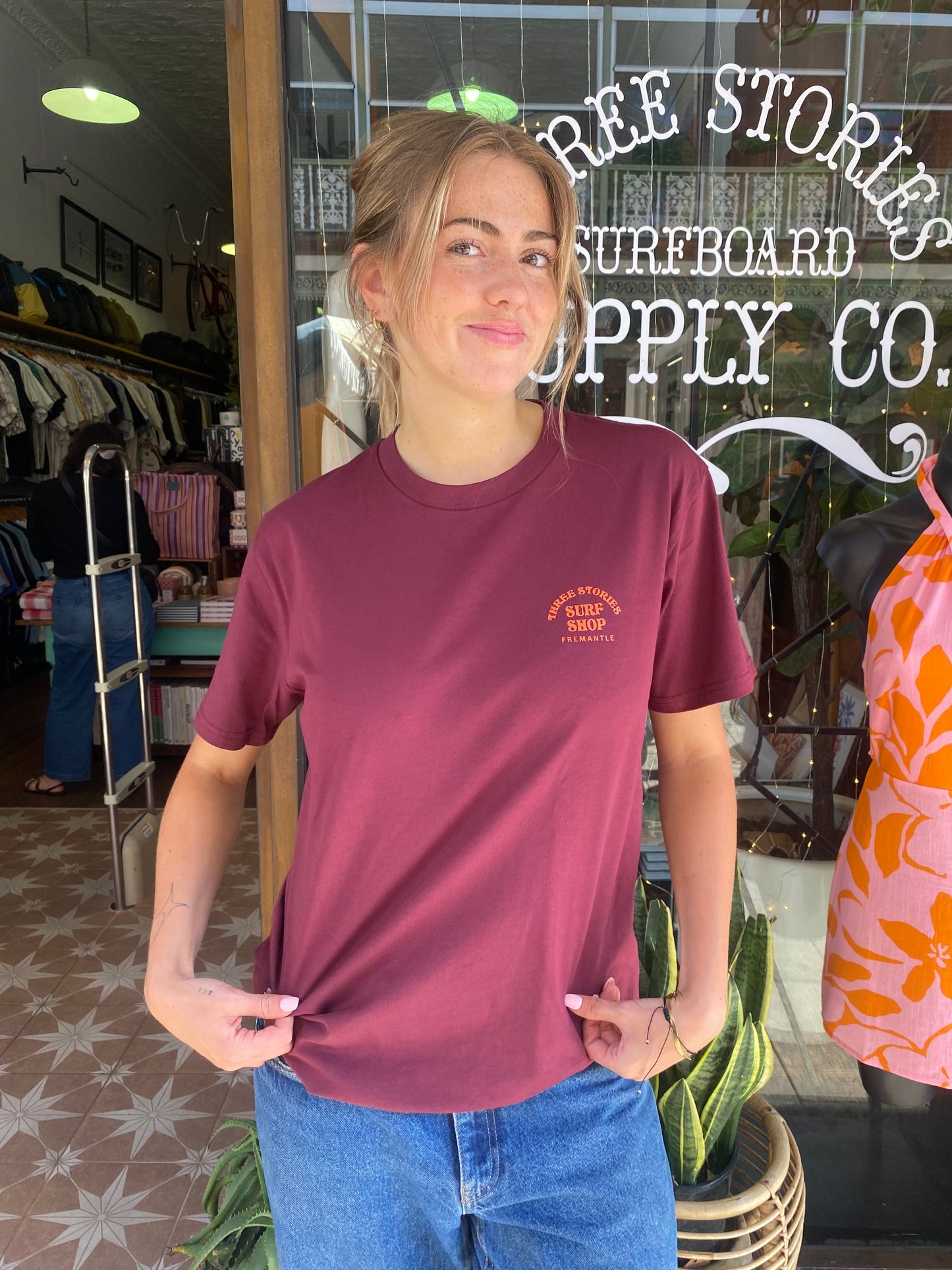 Three Stories - Soul Tee Burgundy