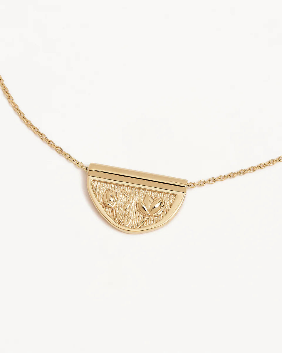 By Charlotte - Blooming Together Lotus Necklace - Gold