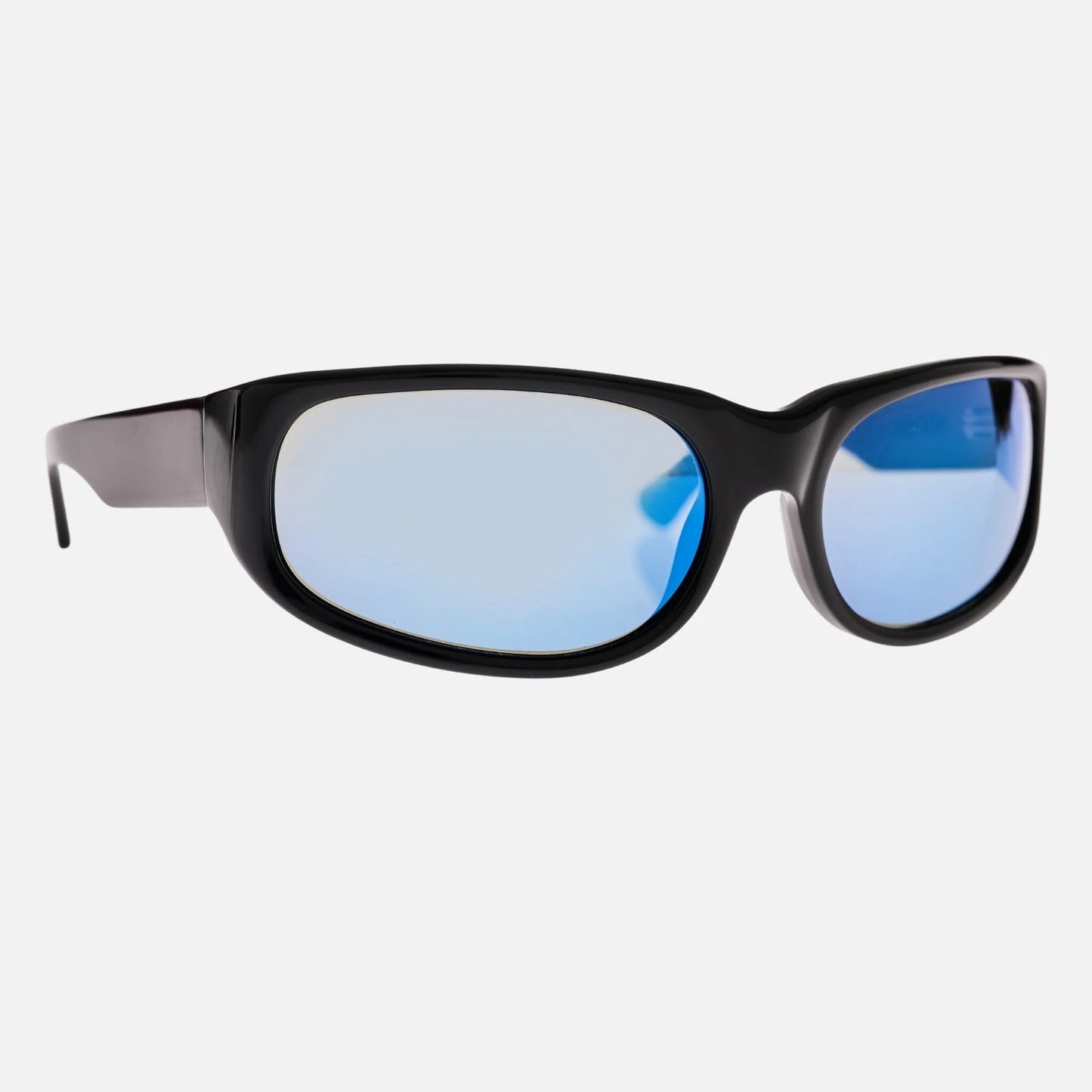 Childe - CYLINDER Gloss Black | Grey Polarised Blue Chrome Mirror Lense