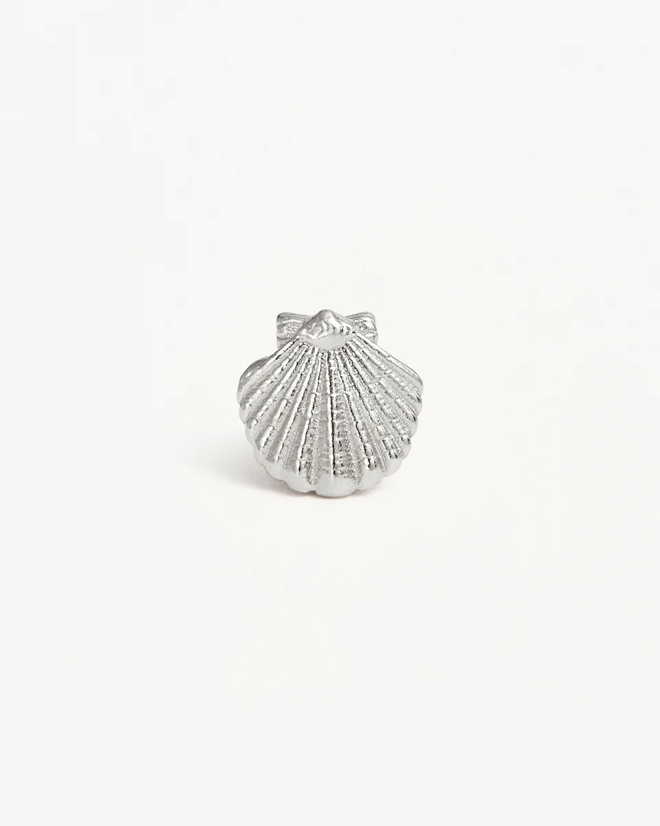 By Charlotte - By The Shore Shell Stud Earrings - Silver