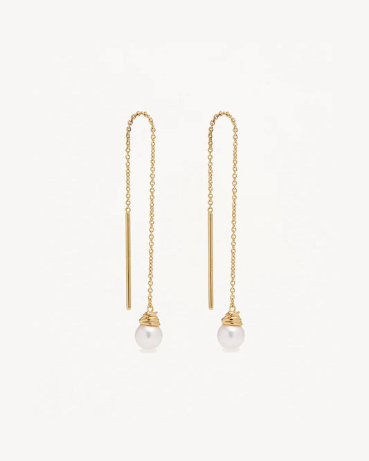 By Charlotte - Whispers of Tranquillity Pearl Thread Earrings