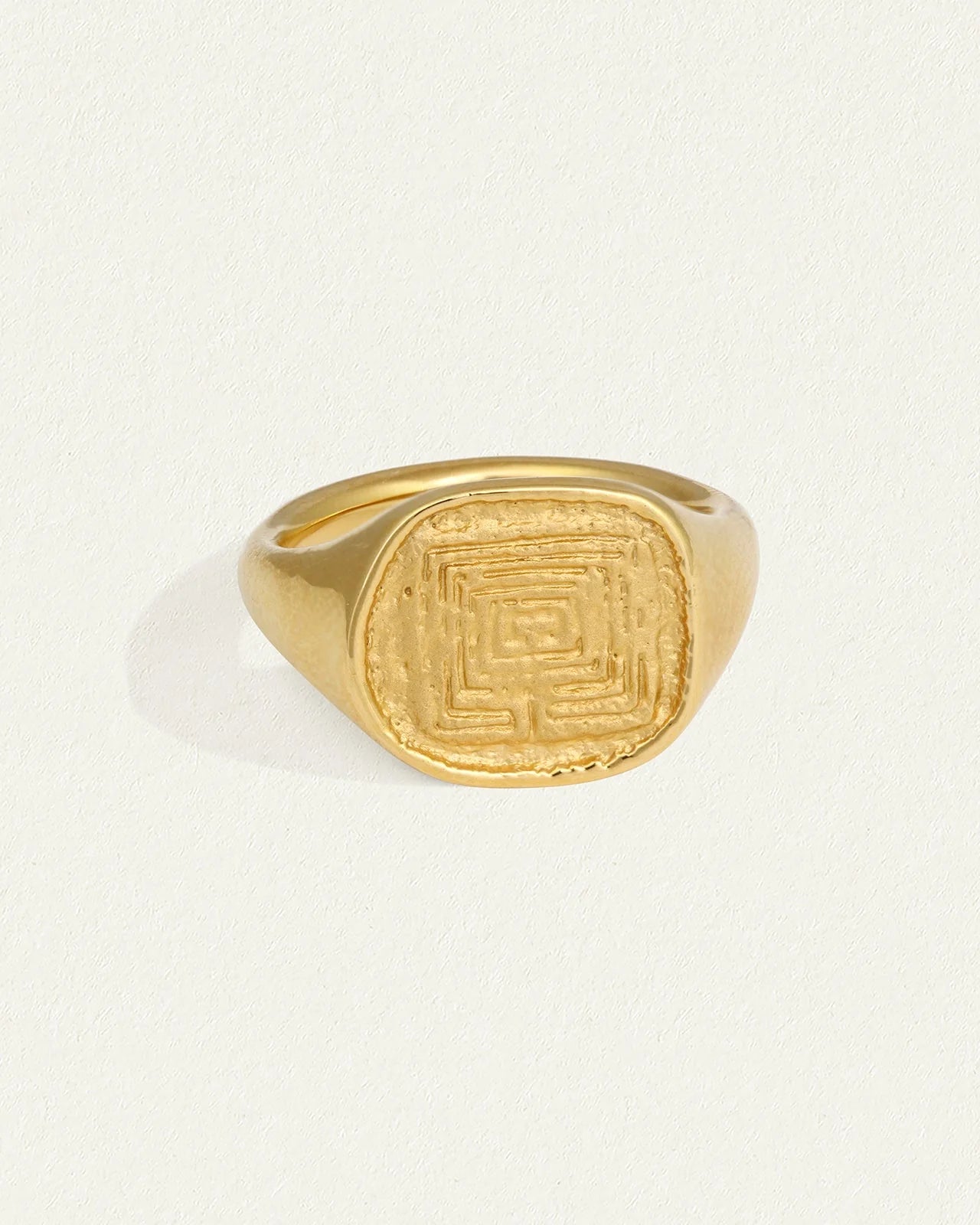 Temple of the Sun - Labyrinth Ring - Gold