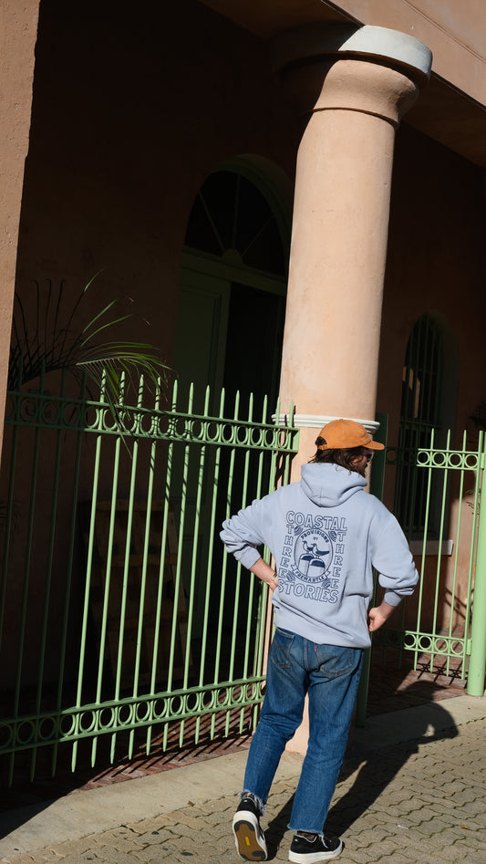 Three Stories - Coastal Relaxed Hoodie - Faded Powder