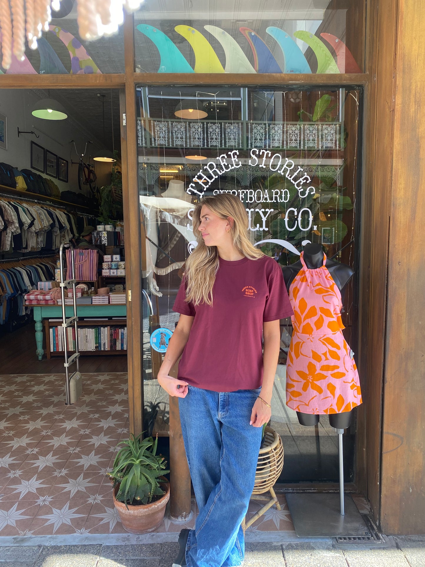 Three Stories - Soul Tee Burgundy