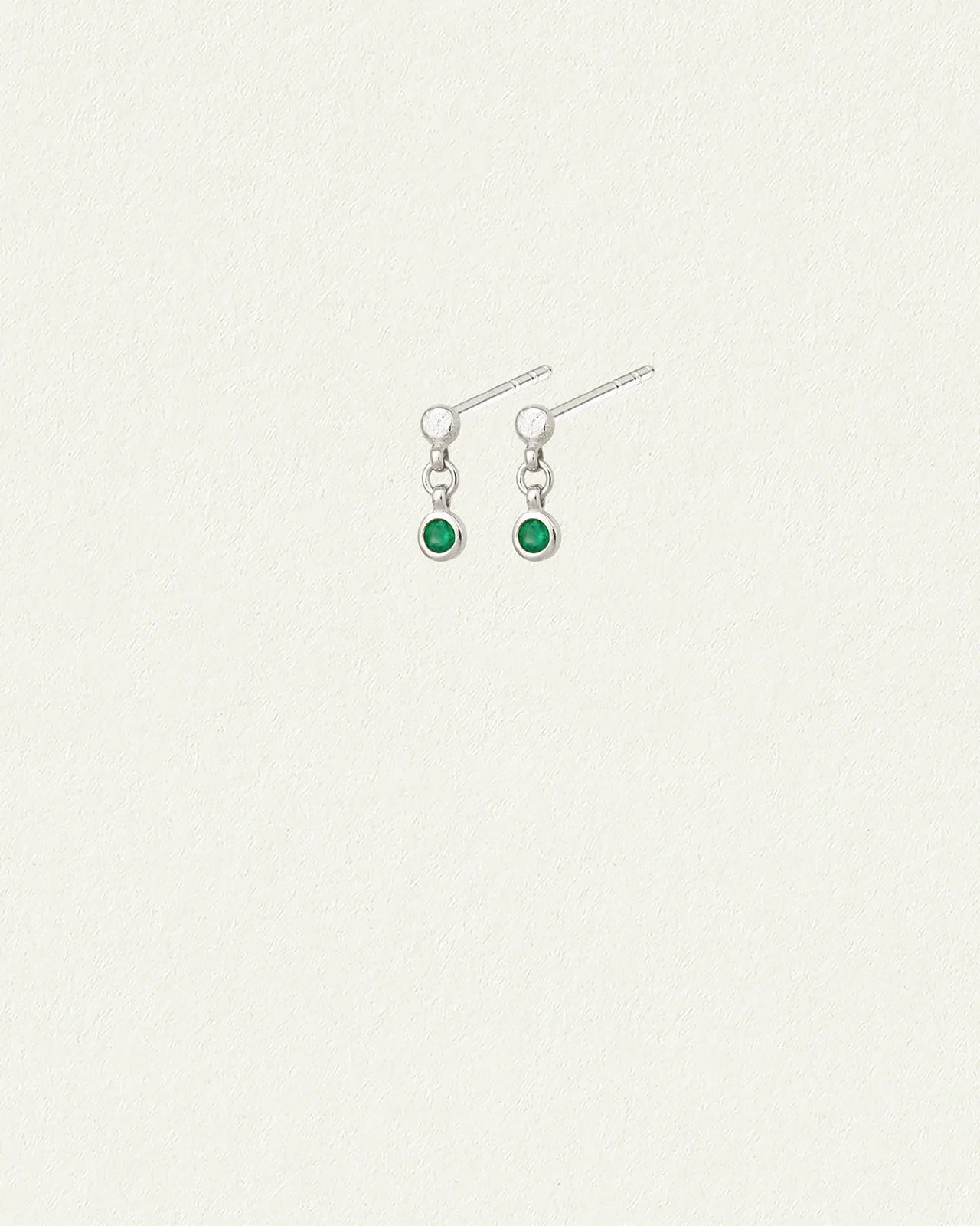Temple Of The Sun- Ceres Drop Studs - Silver