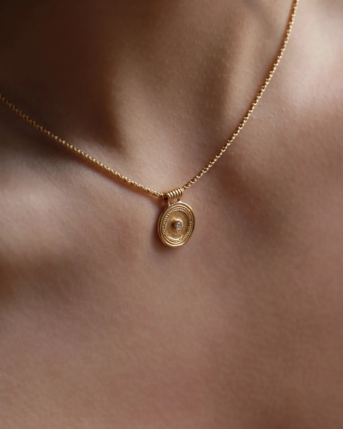 Temple Of The Sun - Capella Coin Necklace - Gold