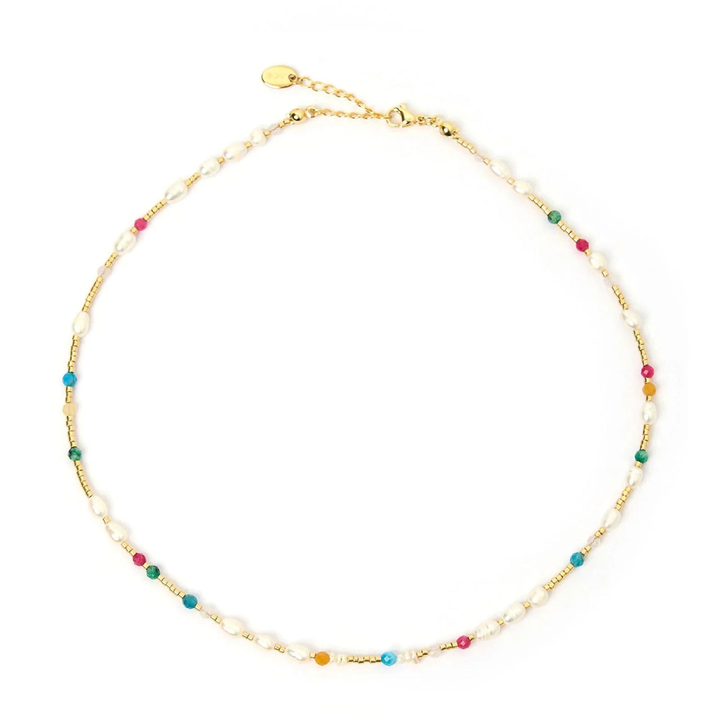 Arms Of Eve - Gemstone and Pearl Necklace
