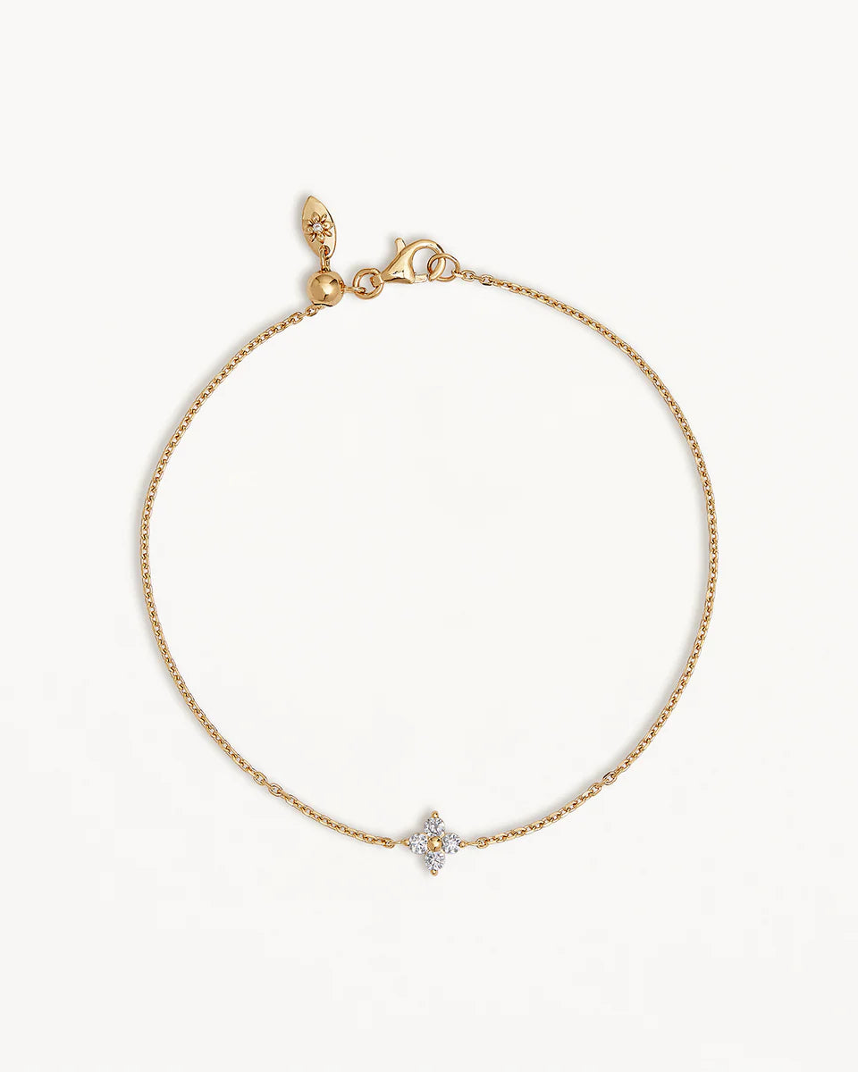 By Charlotte - Crystal Bloom Bracelet - Gold