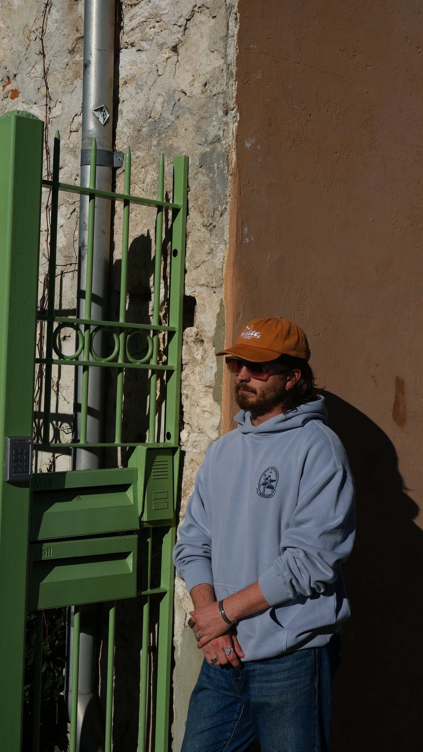 Three Stories - Coastal Relaxed Hoodie - Faded Powder