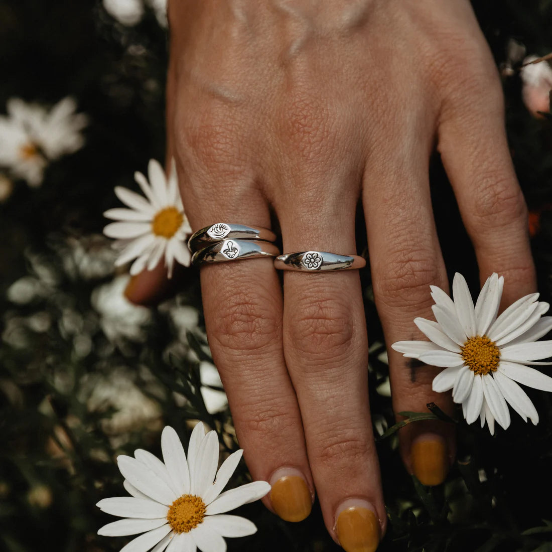 Dead Ivy - Flower Stacker Ring
