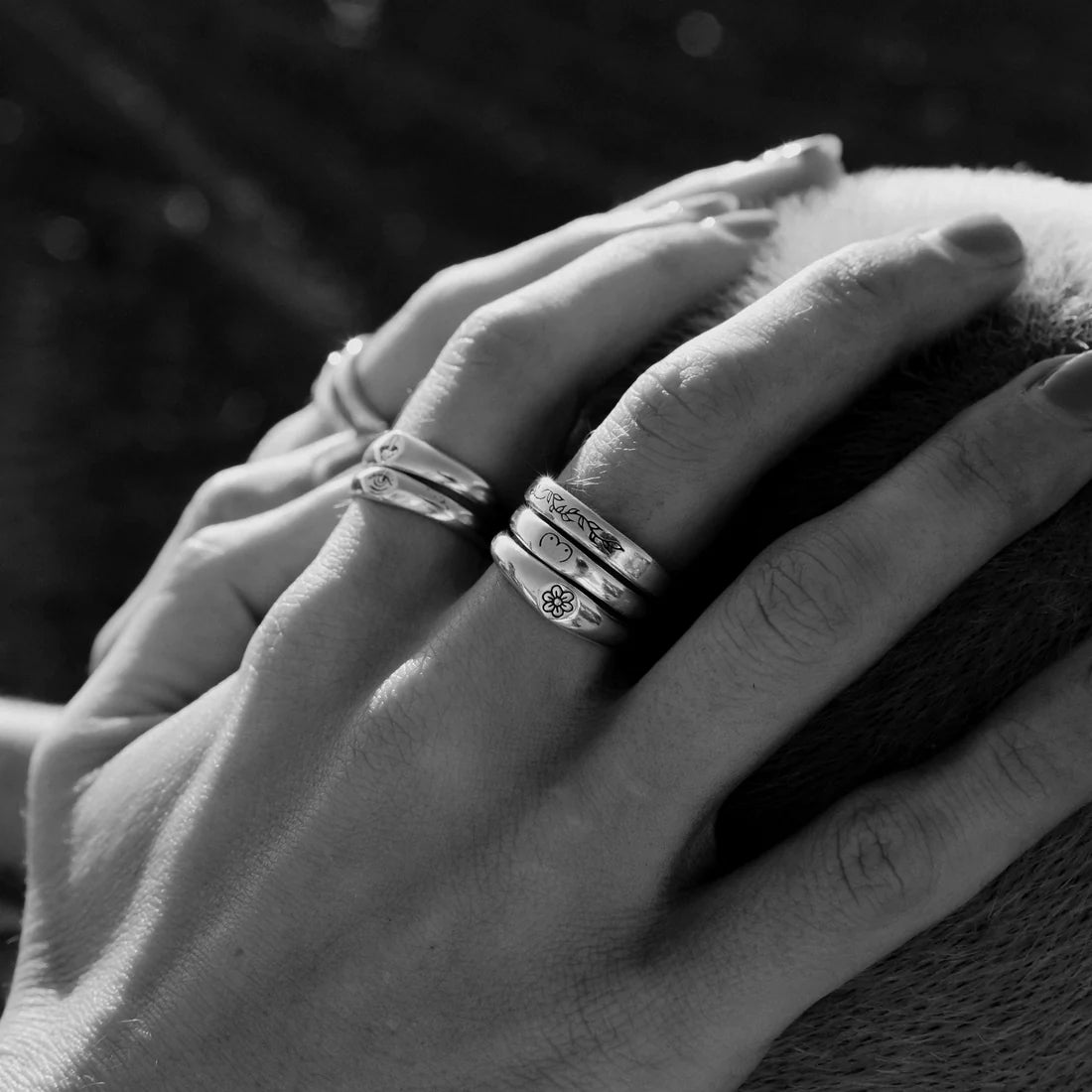 Dead Ivy - Flower Stacker Ring