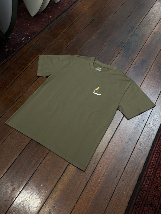 Three Stories - Hang 10 Heavy Tee - Walnut