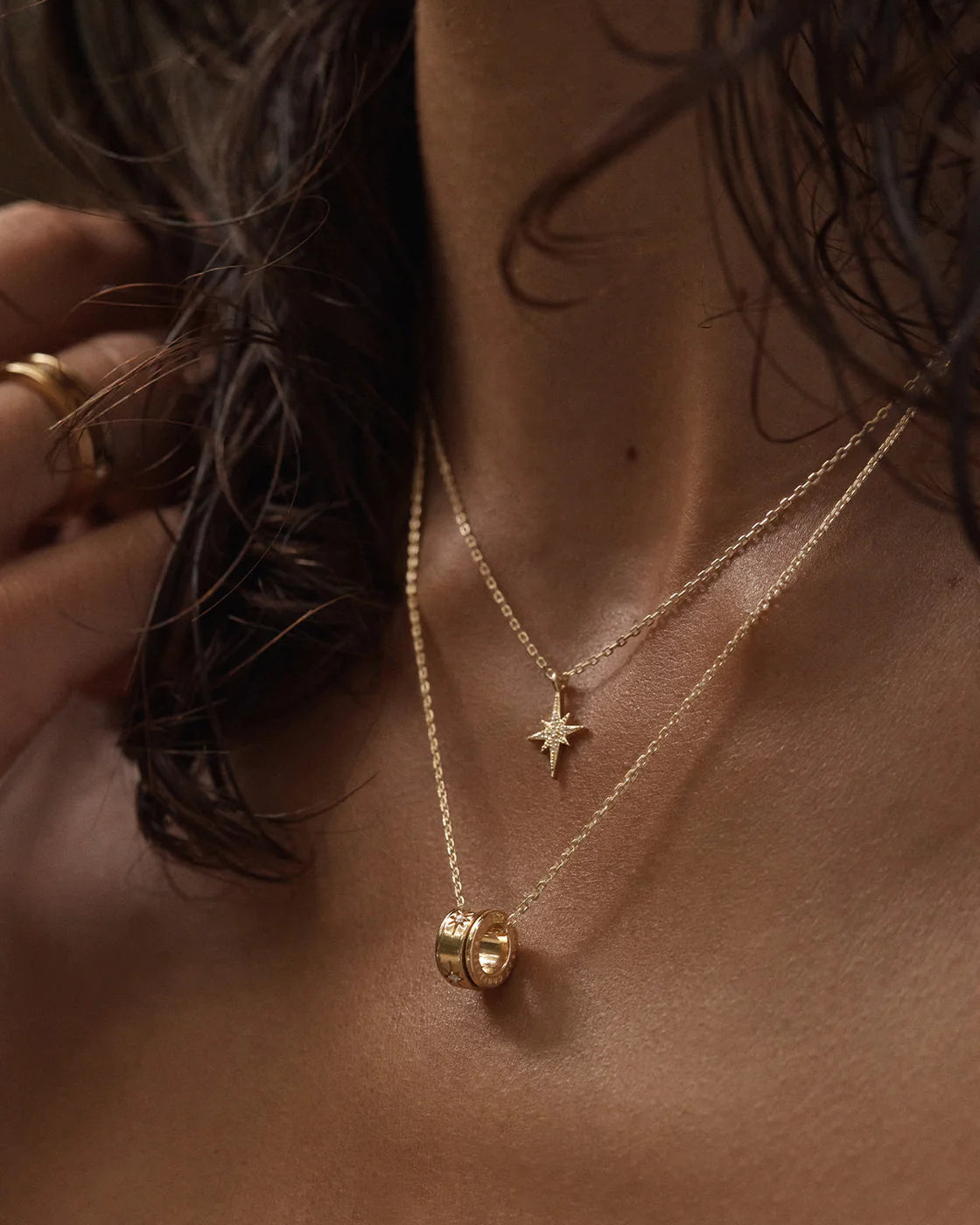 By Charlotte - I Am Loved Spinning Meditation Necklace - Gold