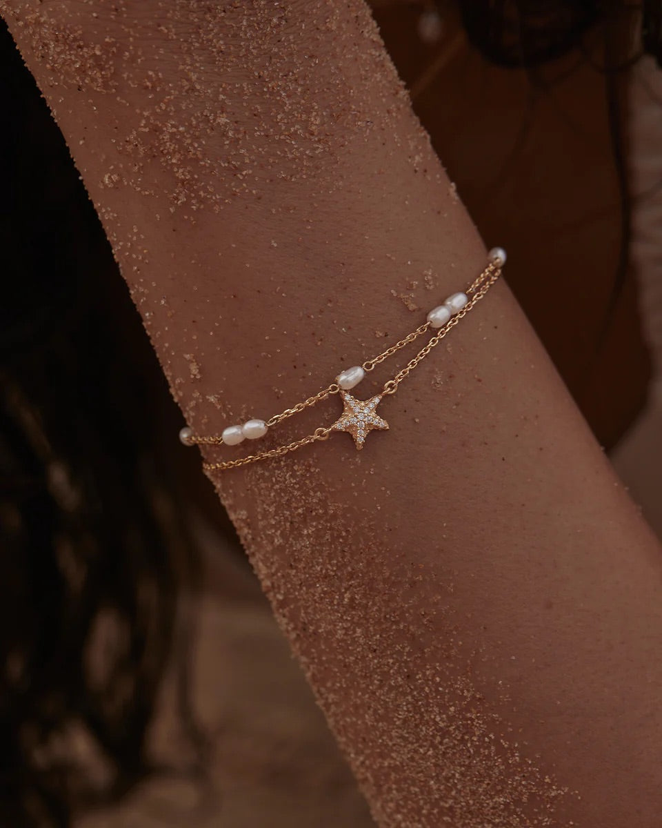 By Charlotte - By The Sea Starfish Bracelet - Gold