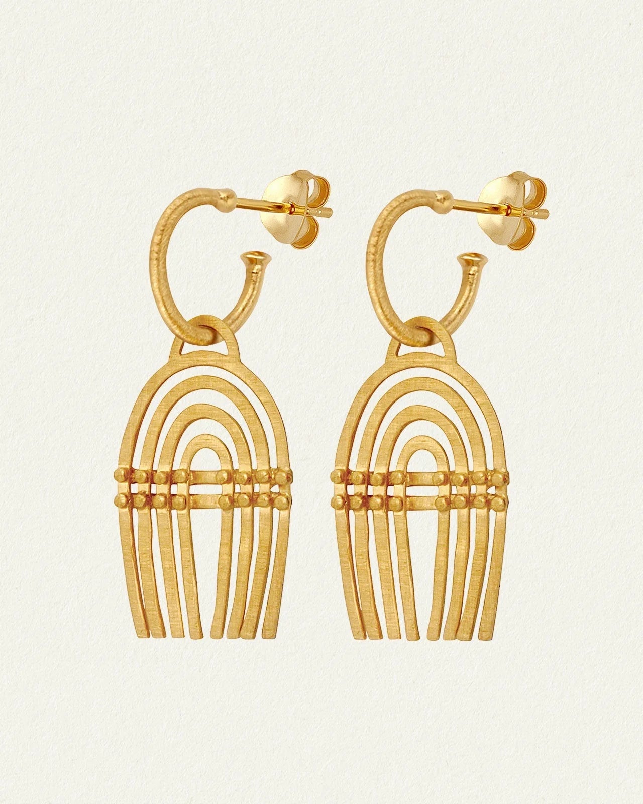 Temple Of The Sun - Mena Earrings - Gold