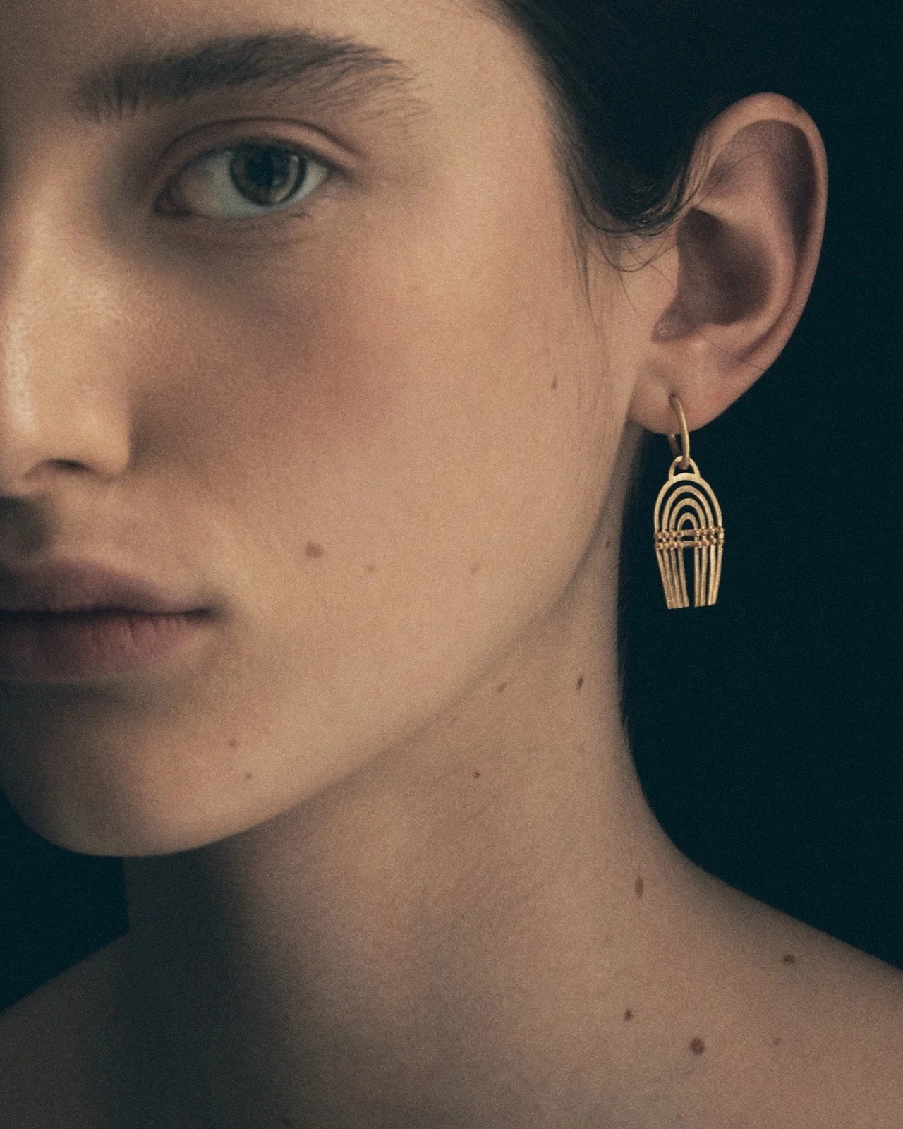 Temple Of The Sun - Mena Earrings - Gold