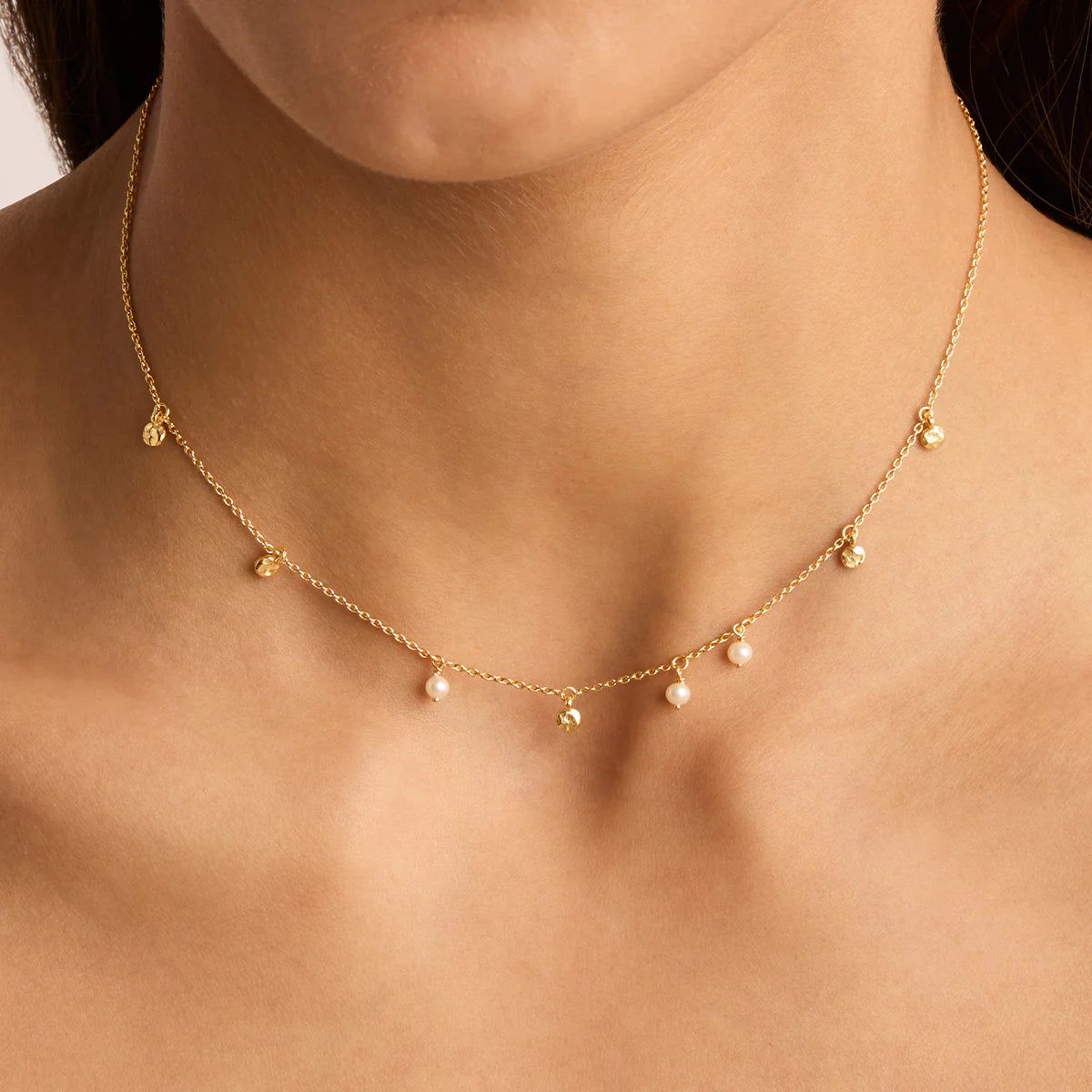 By Charlotte - Endless Grace Pearl Choker - Gold