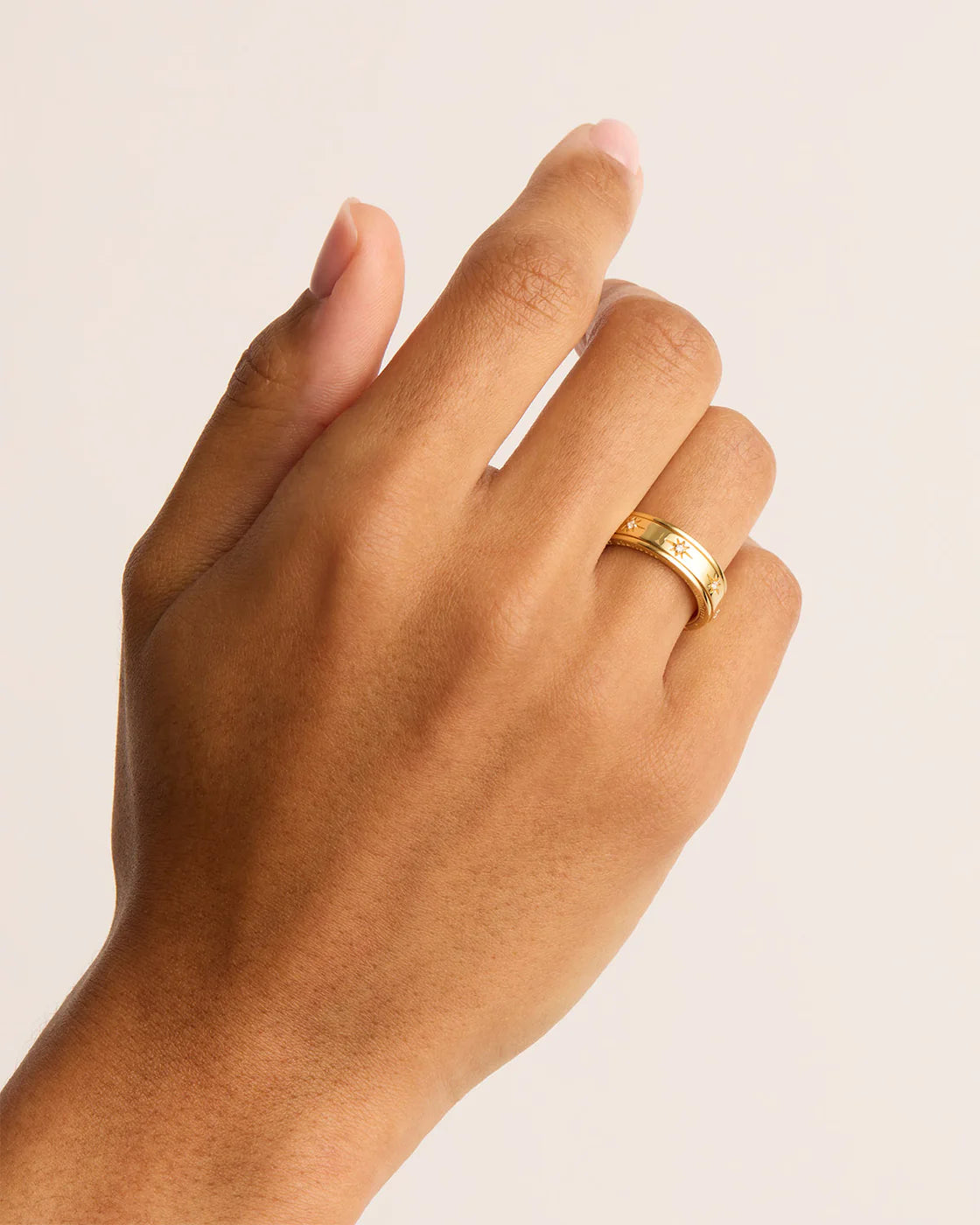 By Charlotte - I Am Loved Spinning Meditation Ring - Gold