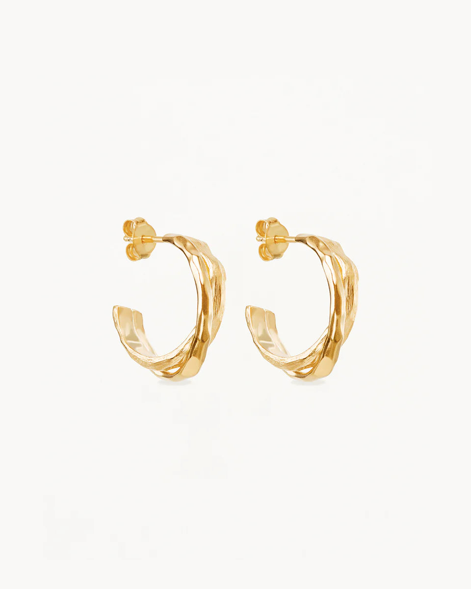 By Charlotte - Shield Hoops - Gold