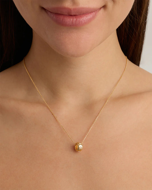 By Charlotte - New beginnings Lotus Petal Charm + chain- Gold