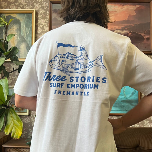 Three Stories - FisherMAN Minus Tee - White