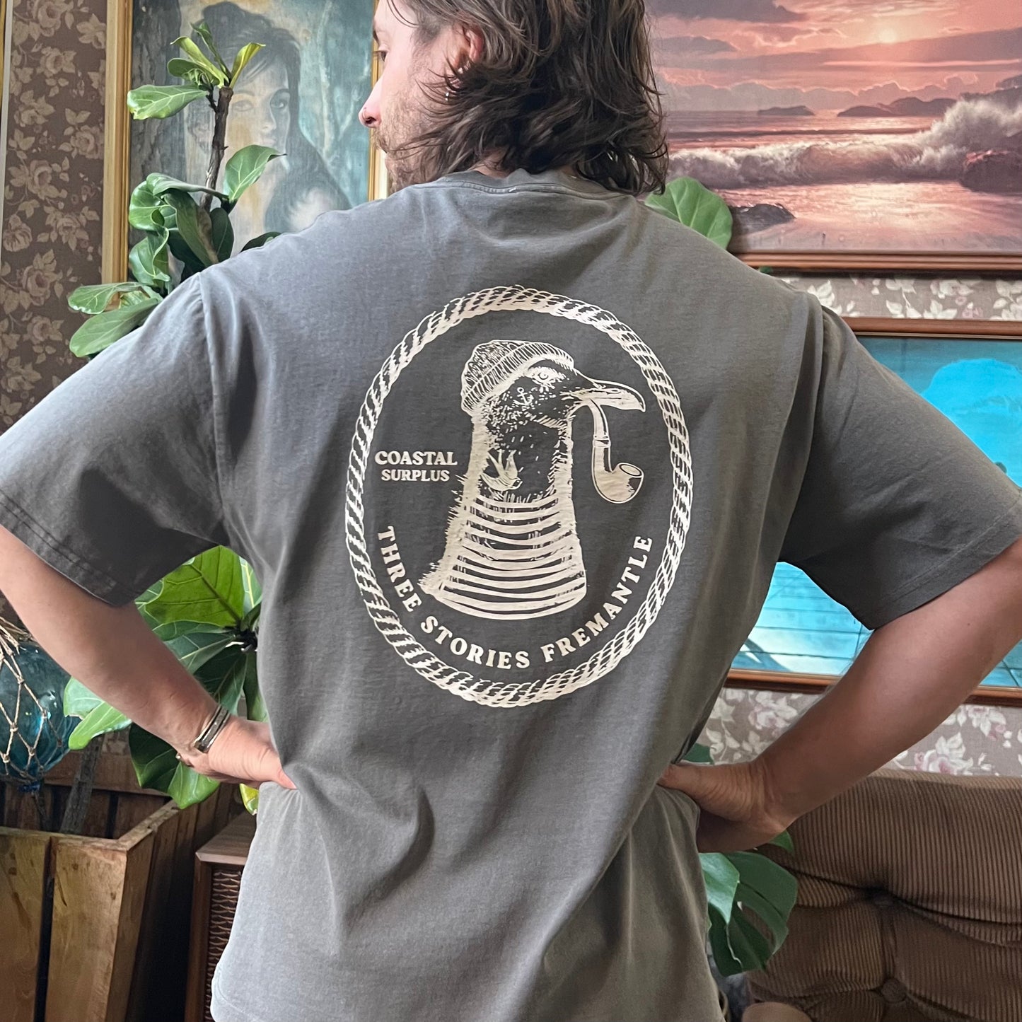 Three Stories - Ol' Gull Heavy Minus Tee - Faded Grey