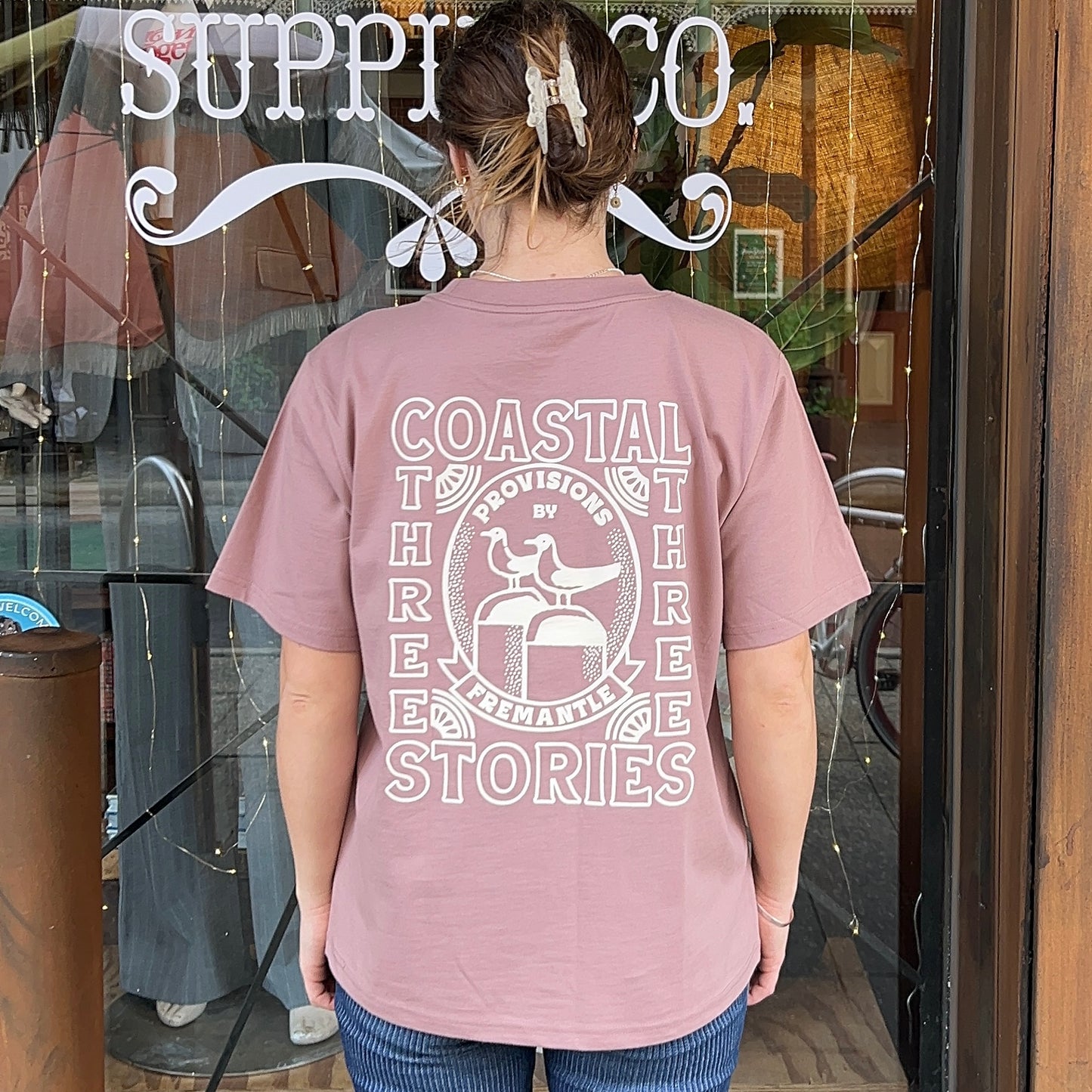 Three Stories - W's Coastal Minus Tee - Hazy Pink