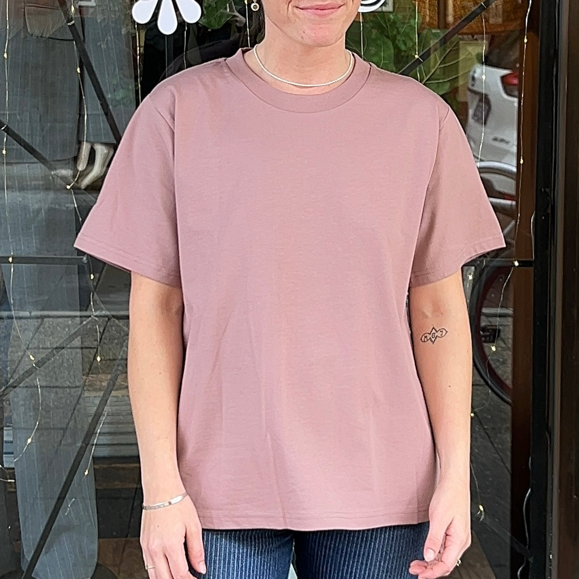 Three Stories - W's Coastal Minus Tee - Hazy Pink