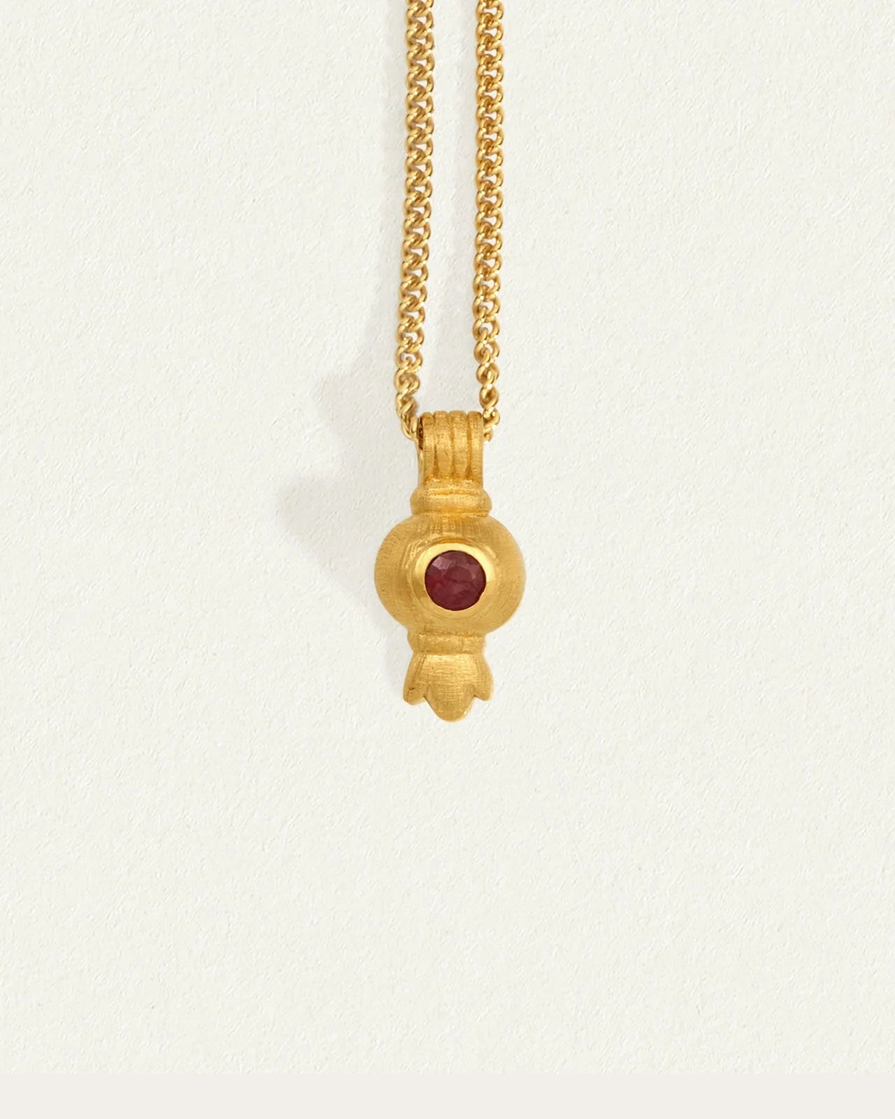 Temple Of The Sun - Pomegranate Necklace - Gold