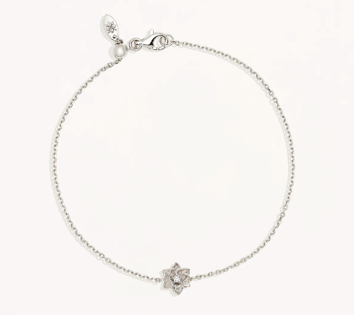 By Charlotte - Bloom Within Lotus Bracelet - Silver