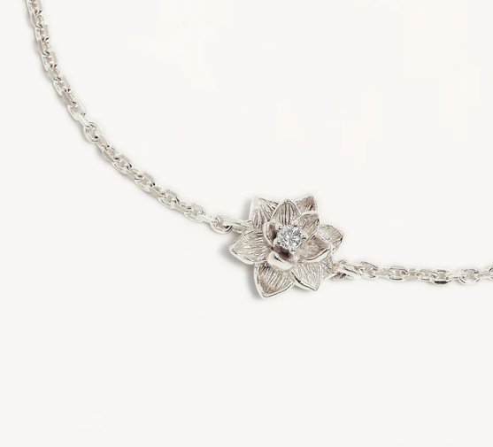 By Charlotte - Bloom Within Lotus Bracelet - Silver