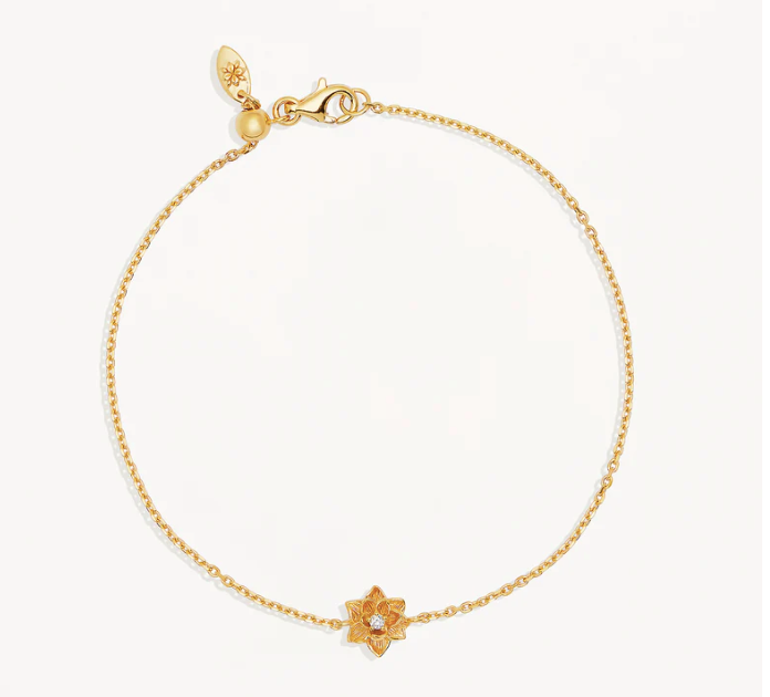 By Charlotte - Bloom Within Lotus Bracelet - Gold