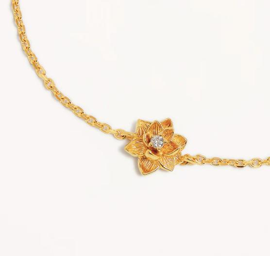 By Charlotte - Bloom Within Lotus Bracelet - Gold