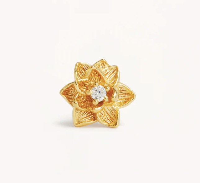 By Charlotte - Bloom Within Lotus Stud Earrings - Gold