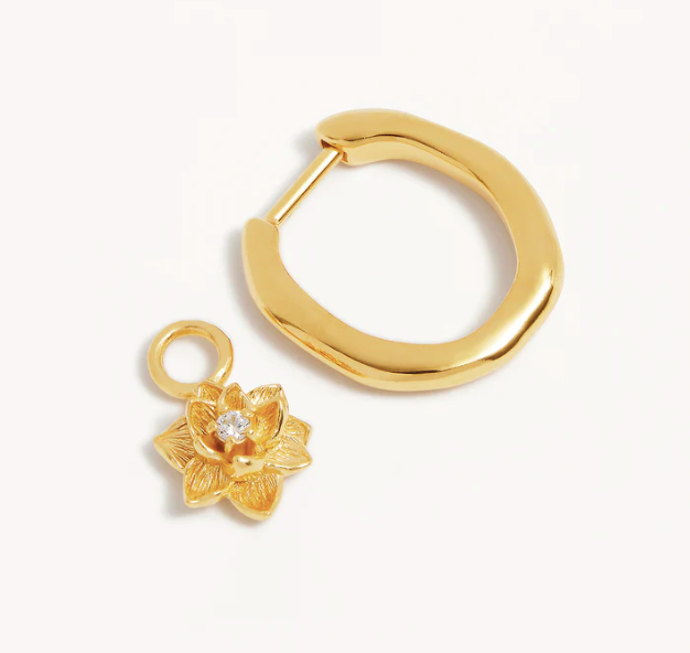 By Charlotte - Bloom Within Lotus Hoops - Gold