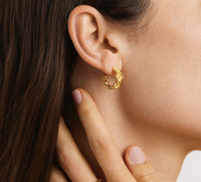 By Charlotte - Bloom With Grace Hoops - Gold