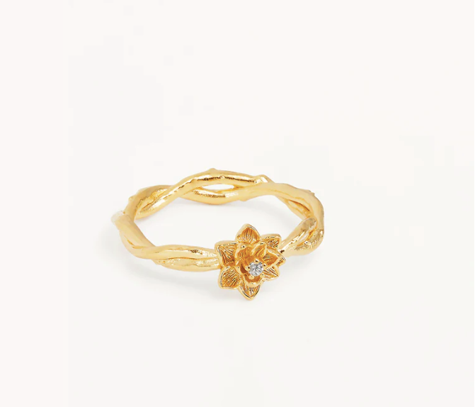 By Charlotte - Bloom Within Lotus Ring - Gold