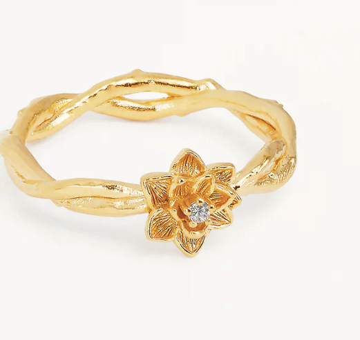 By Charlotte - Bloom Within Lotus Ring - Gold