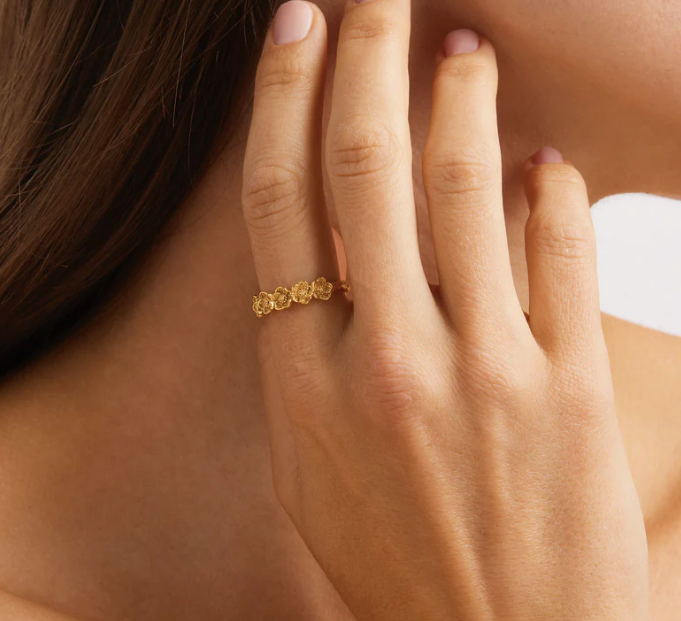 By Charlotte - Bloom With Grace Ring - Gold