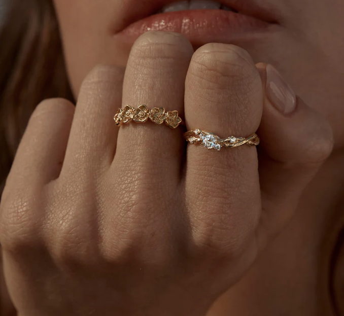 By Charlotte - Bloom With Grace Ring - Gold