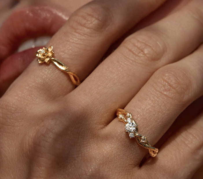 By Charlotte - No Rain, No Flowers Ring - Gold