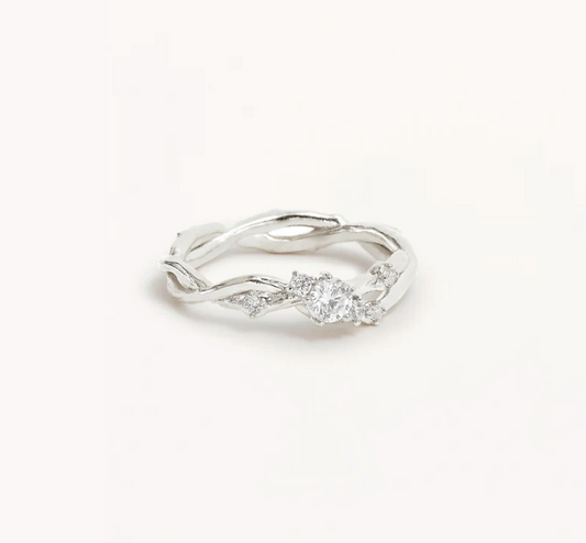 By Charlotte - No Rain, No Flowers Ring - Silver