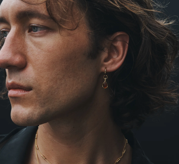 Temple Of The Sun - Mirren Earrings Carnelian - Gold
