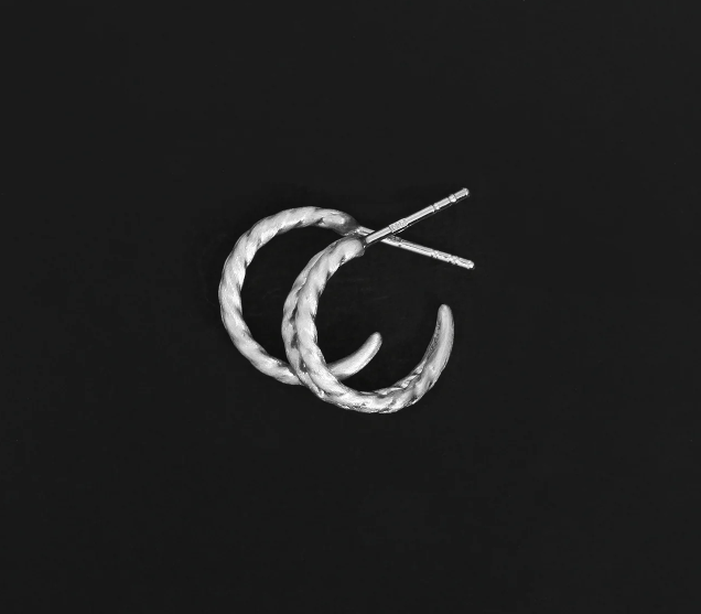 Temple Of The Sun - Priam Split Hoops - Silver