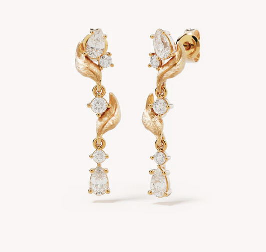 By Charlotte - Through The Seasons Drop Earrings - Gold